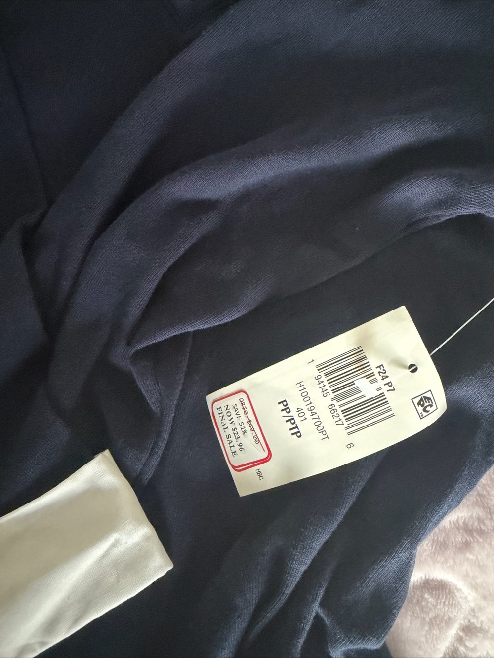 Classic Navy V-Neck Women’s Sweater - Picture 5 of 5